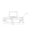 Meuble TV STYLO 200 cm blanc