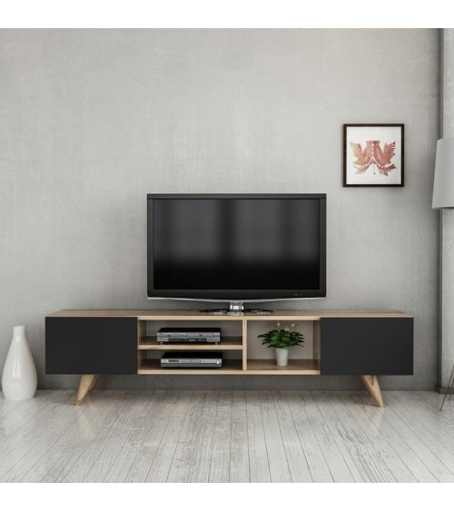 Meuble TV DORE Noir 160 cm