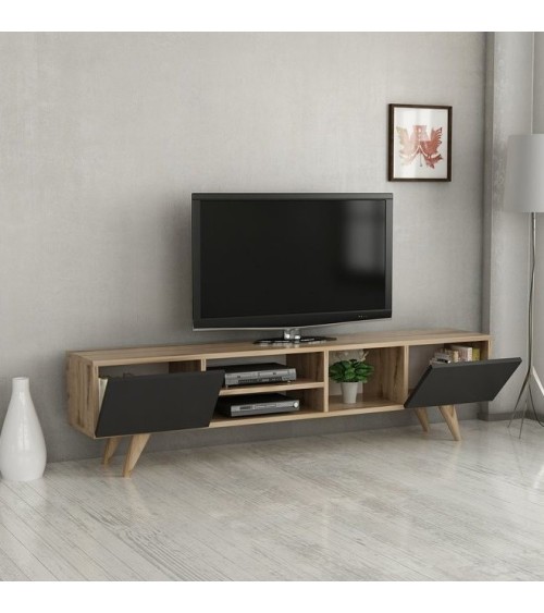Meuble TV DORE Noir 160 cm