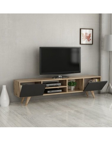 Meuble TV DORE Noir 160 cm