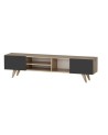 Meuble TV DORE Noir 160 cm