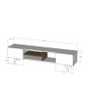 Meuble TV DORE Noir 160 cm