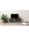 Meuble TV PLUS 140 cm bois et effet marbre