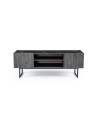 Meuble TV PLUS 140 cm bois et effet marbre