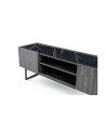 Meuble TV PLUS 140 cm bois et effet marbre