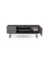 Meuble TV PLUS 140 cm bois et effet marbre
