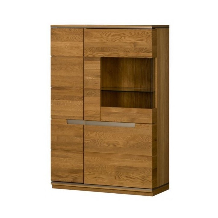 Vaisselier vitrée TORINO chêne 148cm