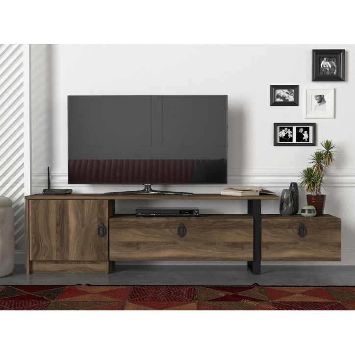 Meuble TV ARAMIS noyer 180 cm