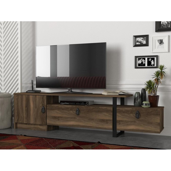Meuble TV ARAMIS noyer 180 cm