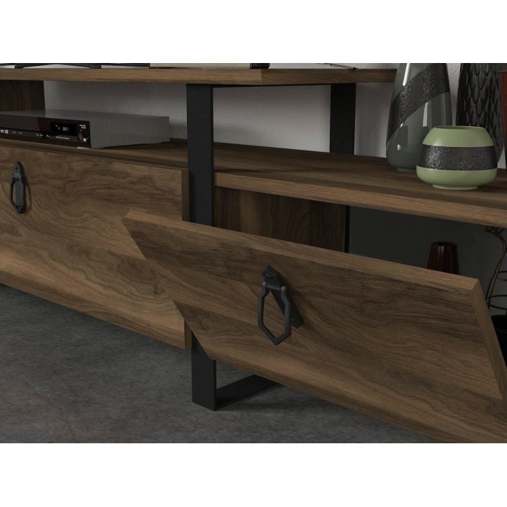 Meuble TV ARAMIS noyer 180 cm