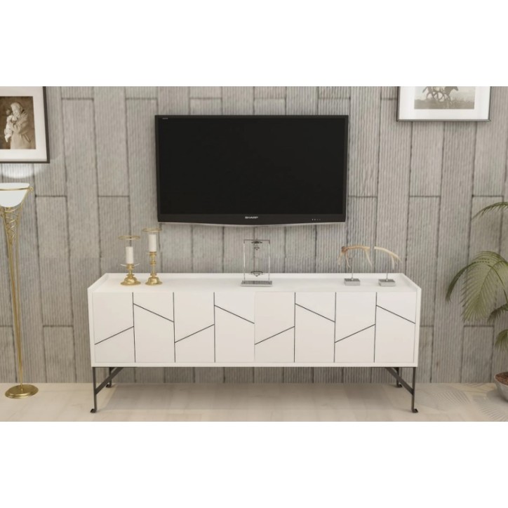 Meuble TV LUA blanc 150 cm