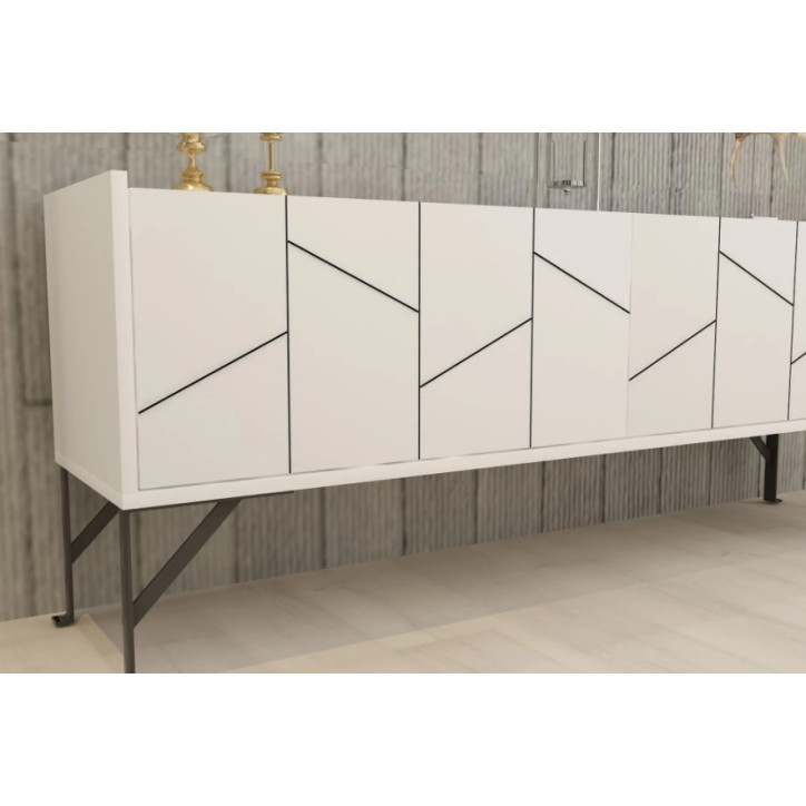 Meuble TV LUA blanc 150 cm
