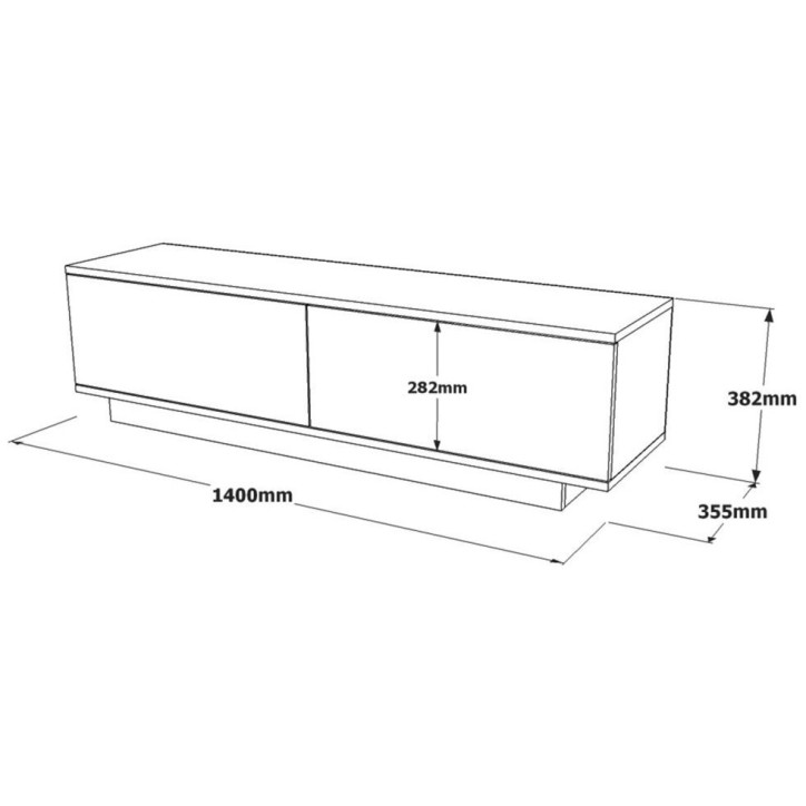 Meuble TV FONDA bronze 140 cm