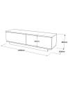 Meuble TV FONDA bronze 140 cm