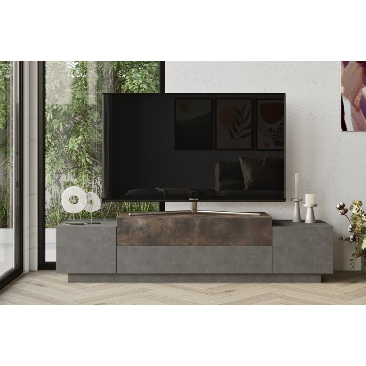 Meuble TV FLOYD beton-bronze 160 cm