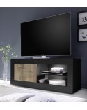 Meuble TV BASIC noir mat/pero 140 x 56 x 43 cm
