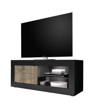 Meuble TV BASIC noir mat/pero 140 x 56 x 43 cm