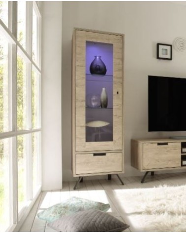 Vaisselier vitrine PALMA 56cm chêne