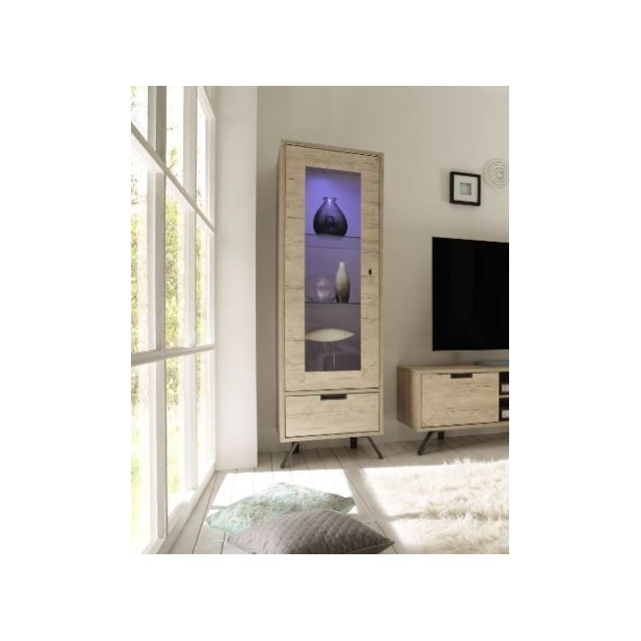 Vaisselier vitrine PALMA 56cm chêne Vaisselier vitrine PALMA 56cm chêne