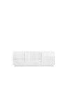 Meuble Tv 1 porte 2 tiroirs JUPITER blanc laqué brillant 182 cm