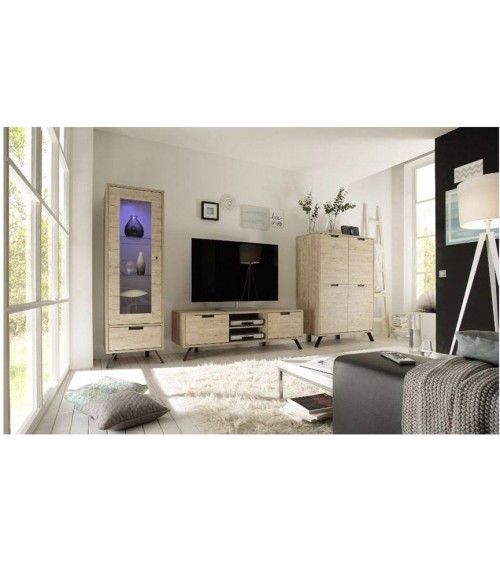 Vaisselier vitrine PALMA 56cm chêne