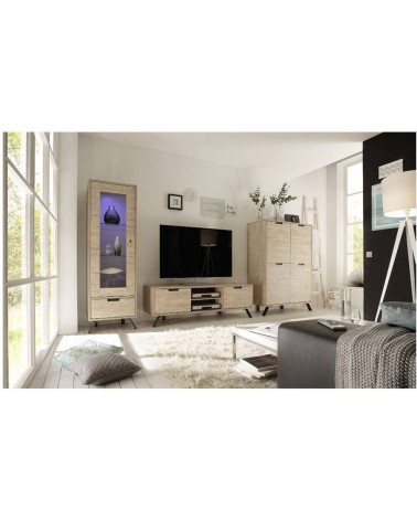 Vaisselier vitrine PALMA 56cm chêne