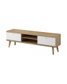 Meuble TV PRIMO chêne-blanc 160 cm
