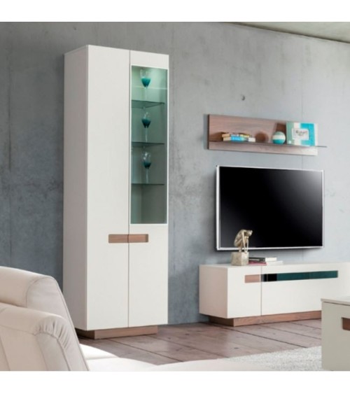 Vaisselier 2 portes KASHMIR 60 cm blanc