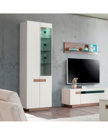 Vaisselier 2 portes KASHMIR 60 cm blanc