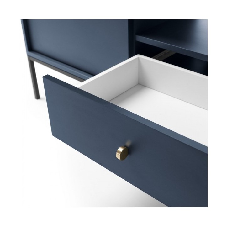 Meuble TV MONO bleu marine 154 cm