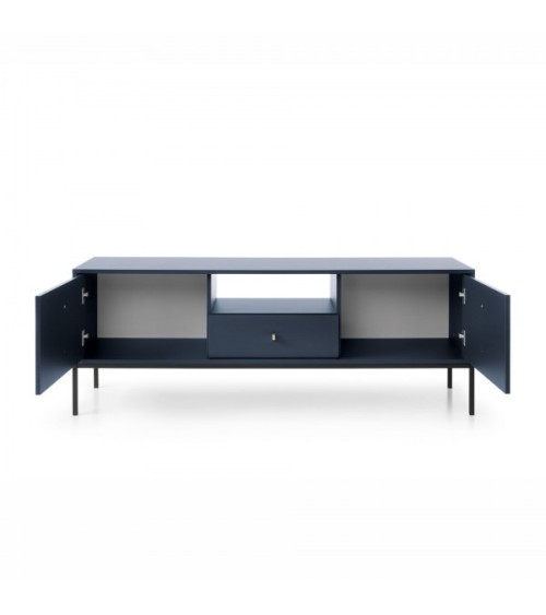 Meuble TV MONO bleu marine 154 cm