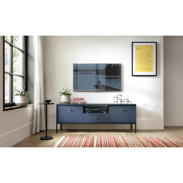 Meuble TV MONO bleu marine 154 cm