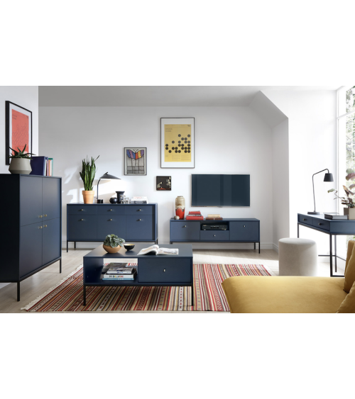 Meuble TV MONO bleu marine 154 cm