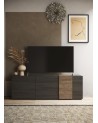 Meuble TV 3 portes VENUS Titan/Mercury 181 cm