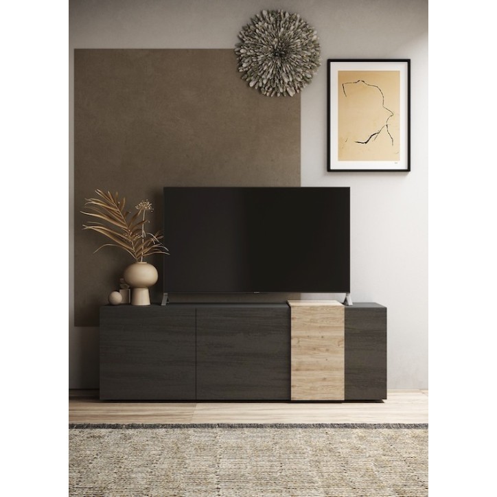 Meuble TV 3 portes VENUS Titán/Kadiz 181 cm