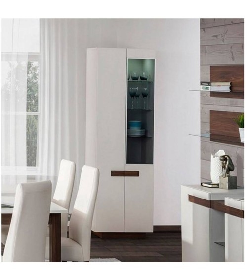 Vaisselier 2 portes KASHMIR 60 cm blanc