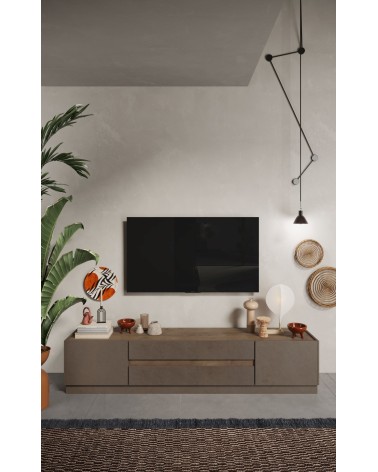 Meuble TV FANTASY Bronze/chêne Mercure 205 cm