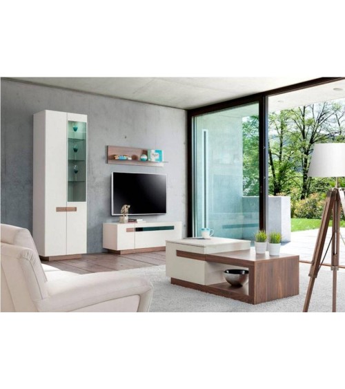 Vaisselier 2 portes KASHMIR 60 cm blanc