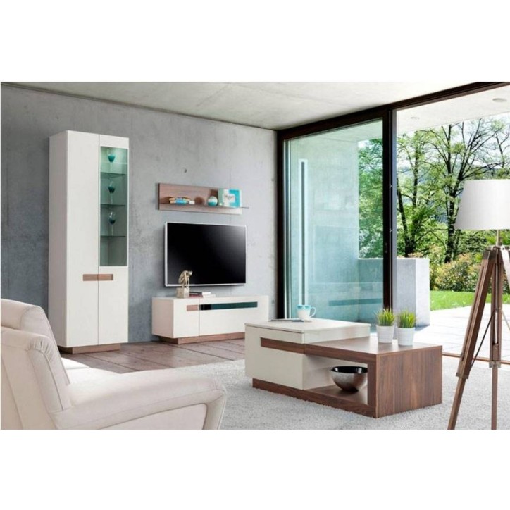 Vaisselier 2 portes KASHMIR 60 cm blanc