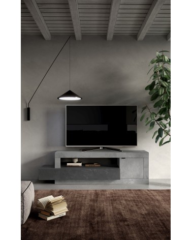 Meuble TV FREEDOM béton/plomb 160 cm