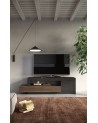 Meuble TV 1 porte + 1 tiroir FREEDOM Lave/chêne Mercure 160 cm
