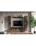 Ensemble meuble TV FREEDOM Lave/chêne Mercure 245 x 195 x 35 cm