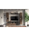 Ensemble meuble TV FREEDOM Lave/chêne Mercure 245 x 195 x 35 cm