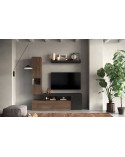 Ensemble meuble TV FREEDOM Lave/chêne Mercure 181 x 195 x 35 cm