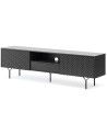 MEUBLE TV - RAVEN 3 noir avec pied métal 180 cm