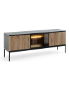 Meuble Tv  ODENSE 154 cm chêne et noir