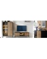 Meuble Tv  ODENSE 154 cm chêne et noir