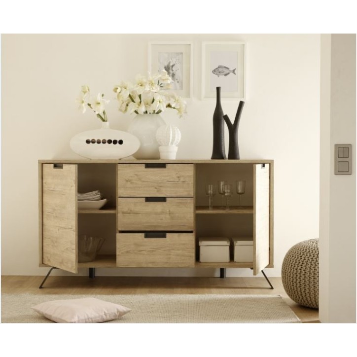 Buffet PALMA, 156 cm chêne