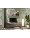 Meuble TV PAUL 240 cm Bronze et Mercure 4 portes