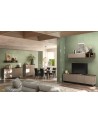 Meuble TV PAUL 240 cm Bronze et Mercure 4 portes